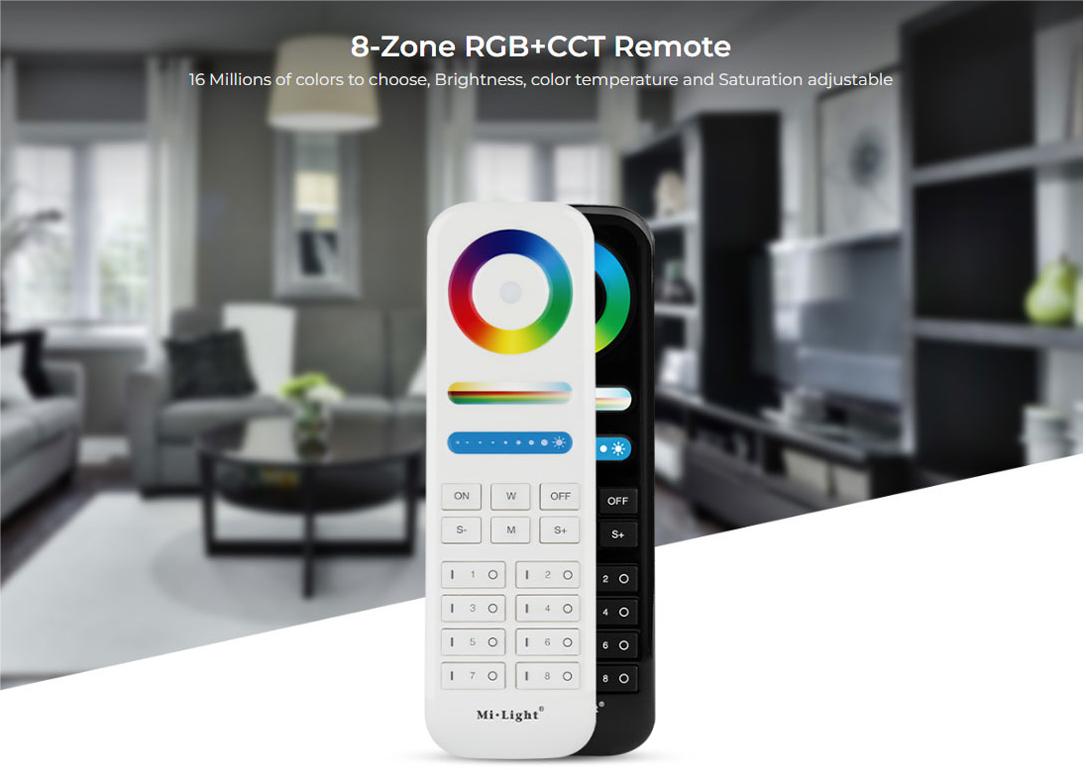 FUT089 RF 2.4GHz 8 Zones RGB CCT Remote Control