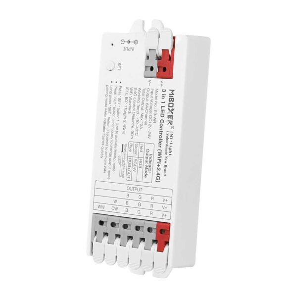 E3-WR RGBWW LED controller work with 2.4GHz RF remote WIFI TUYA APP DMX512