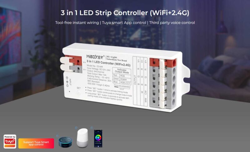 E3-WR RGB RGBW RGBCCT 3 in 1 LED Controller 01