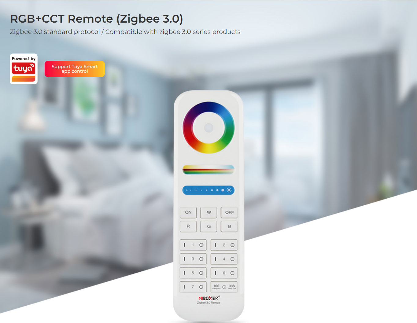 FUT089Z Support Tuya Smart App RGB+CCT Remote (Zigbee 3.0)