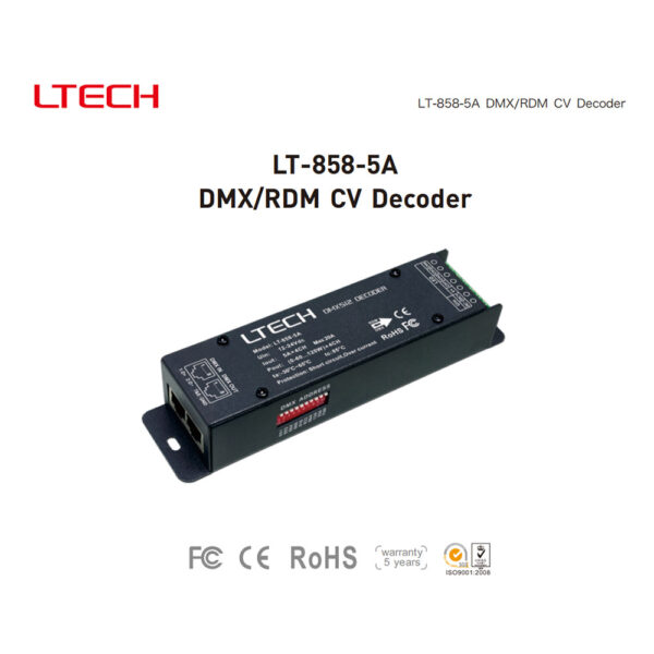 LTech 4CH CV DMX Decoder LT-858-5A