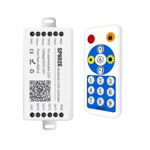 SP602E Bluetooth 4CH SPI Signal Output Controller For LED Pixel Strip Light DC5-24V