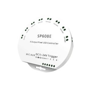 SP608E RF Remote Bluetooth APP Trigger Control 8CH Output Addressable LED Controller