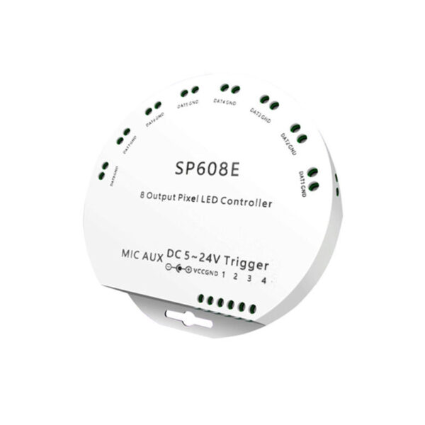 SP608E RF Remote Bluetooth APP Trigger Control 8CH Output Addressable LED Controller