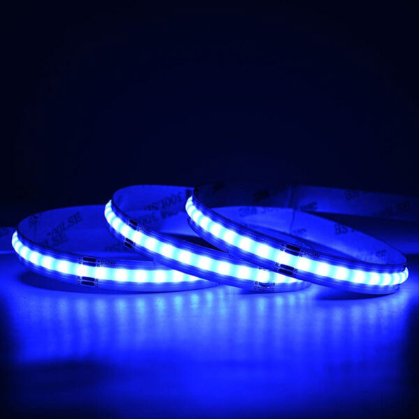 UL Listed COB Light 576CHIPS Flexible RGB LED Strip 10mm 12-24V BLUE