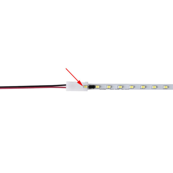 Notched Single End Led Strip Solderless Cover 2 Pin Connector