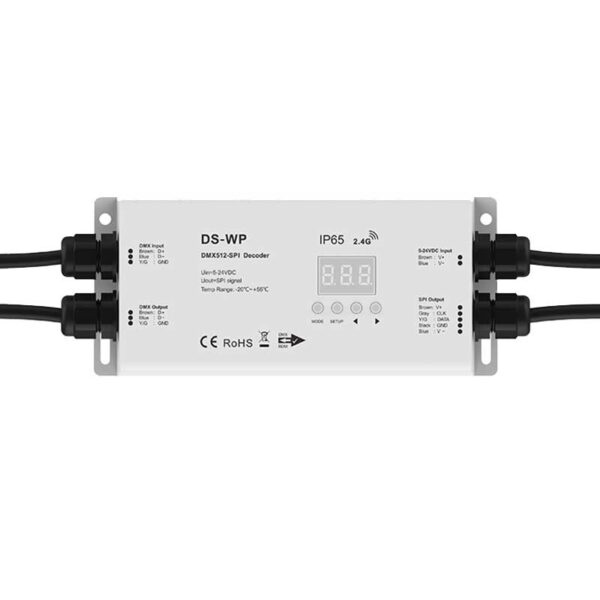 DMX512 to SPI Decoder Waterproof IP65 RF LED Controller DS-WP