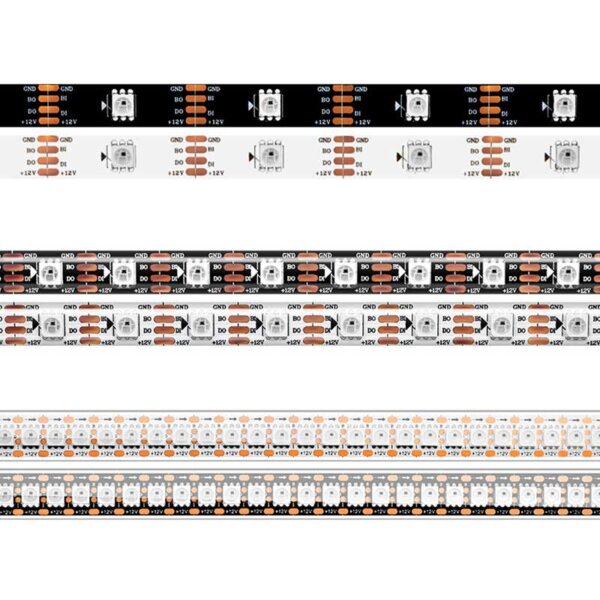 Individually Addressable RGB Color WS2815 DC12V SPI LED Strip Lights Tape