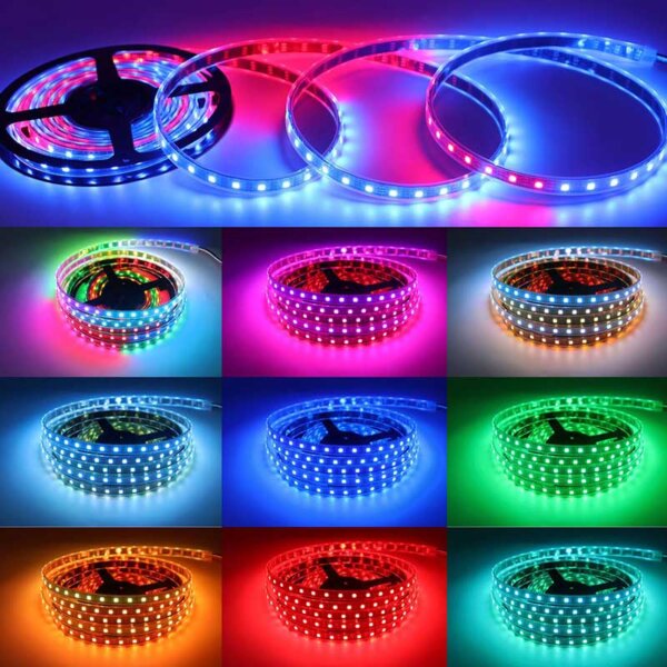 Individually Addressable RGB Color WS2815 DC12V SPI LED Strip Light Programmable