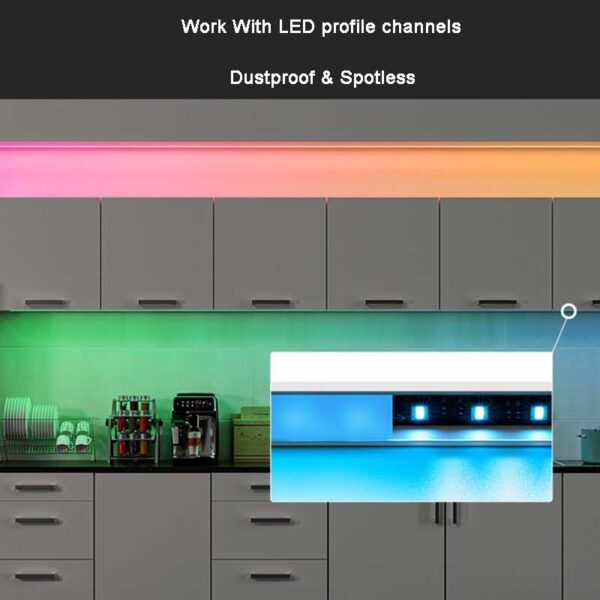 Pixel LED Strip Lights WS2805 Addressable RGBCCT White 5IN1 Light aluminum profile channel