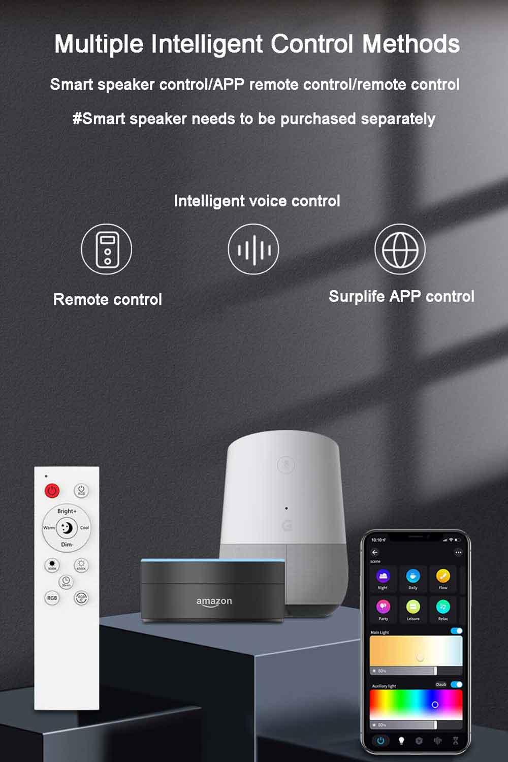Flush Mount Ceiling Light 30W SPI RGBIC CCT Smart 12 Inch WiFi-AMZ-Lighting Flush Mount Ceiling Light 30W SPI RGBIC CCT Smart 12 Inch WiFi-AMZ-Lighting
