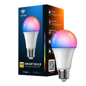 Smart Bulb WiFi Bluetooth APP Control Dimmable RGBCCT LED Light