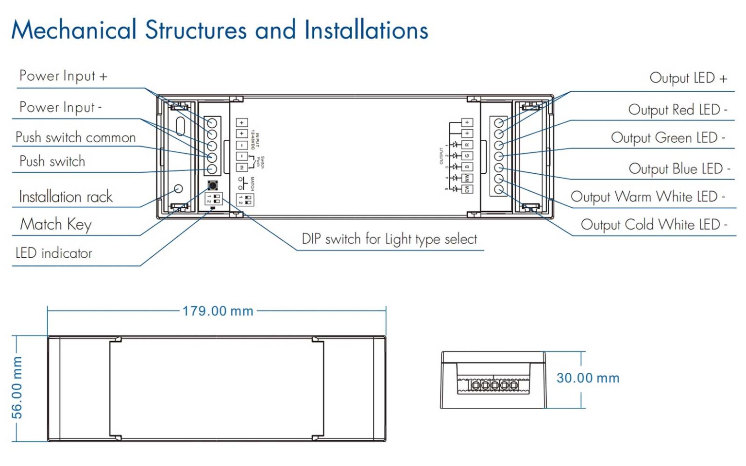 Skydance V5-L(WT) 5-in-1 WiFi LED Controller Tuya Smart & RF-AMZ-Lighting