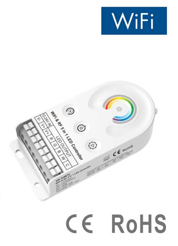 Tuya WiFi LED Strip Controller V5-T(WT) 5-in-1 Smart Dimmer-AMZ-Lighting