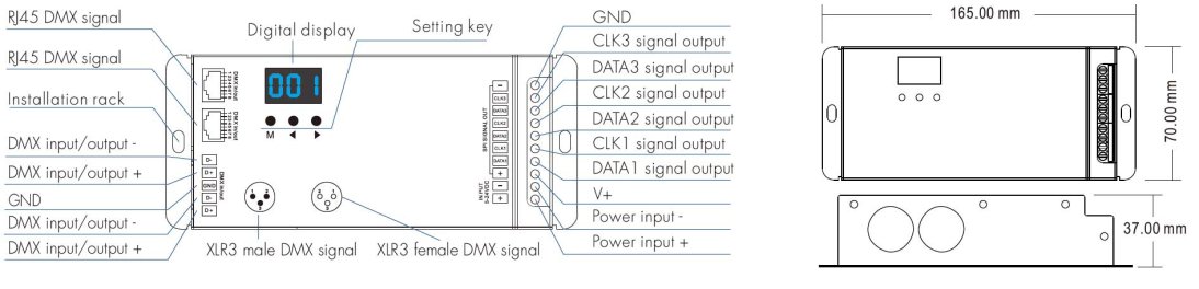 dmx spi decoder DSA dimension